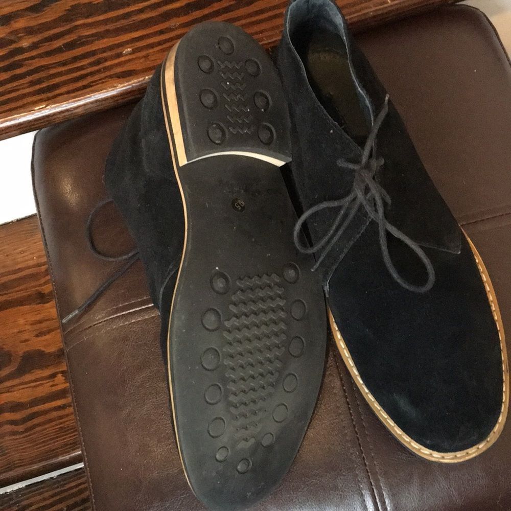 JOSEPH ABBOUD Navy Blue Suede Chukka Ankle Boots Suede Shoes Sz 9.5 - Picture 7 of 13